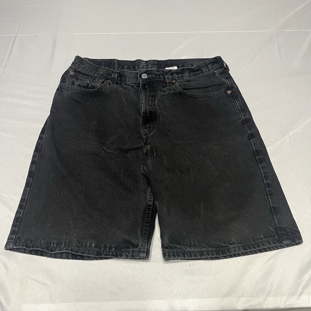 Vintage Levi's 550 Black Denim Shorts Mens Fits 32 Relaxed Jorts Y2K 2000s